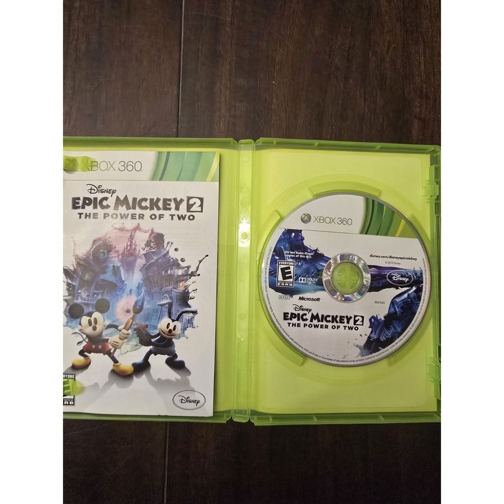 Disney Epic Mickey 2: The Power of Two Microsoft Xbox 360 2012 Complete Original